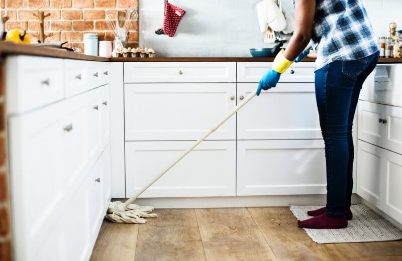 Declutter and deep clean before home staging