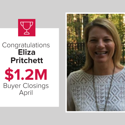 We are proud to honor Eliza as a top Buyer's agent last month!