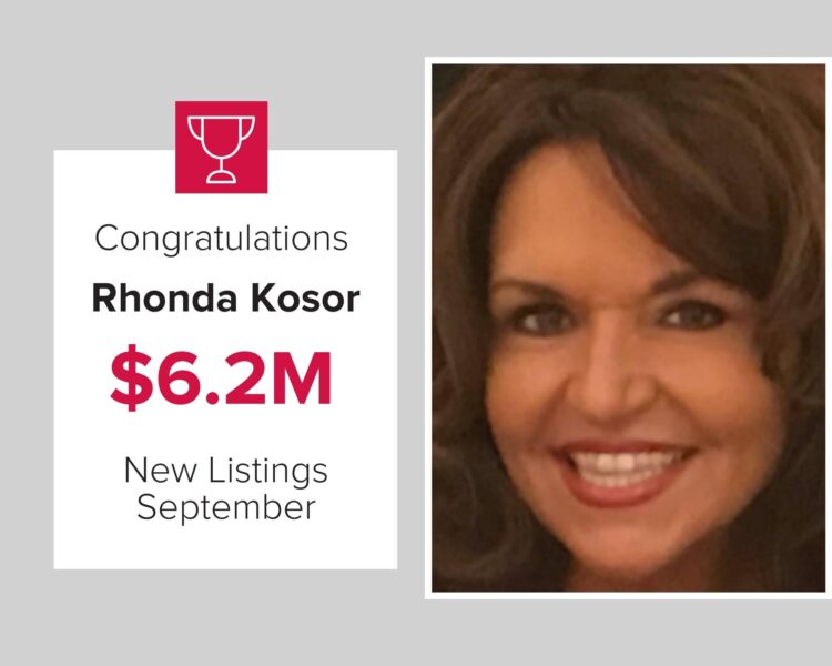 Rhonda Kosor wins September Agent Spotlight at Mark Spain Real Estate