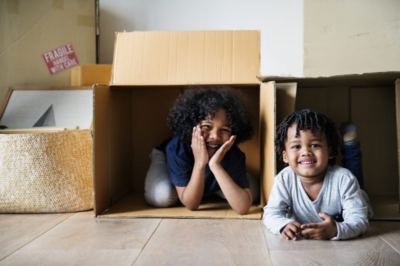 Young kids moving to new house