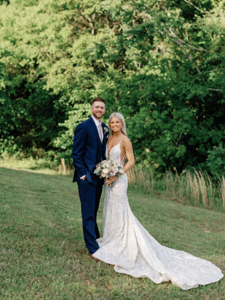 Micaela Woods and her husband on their wedding day